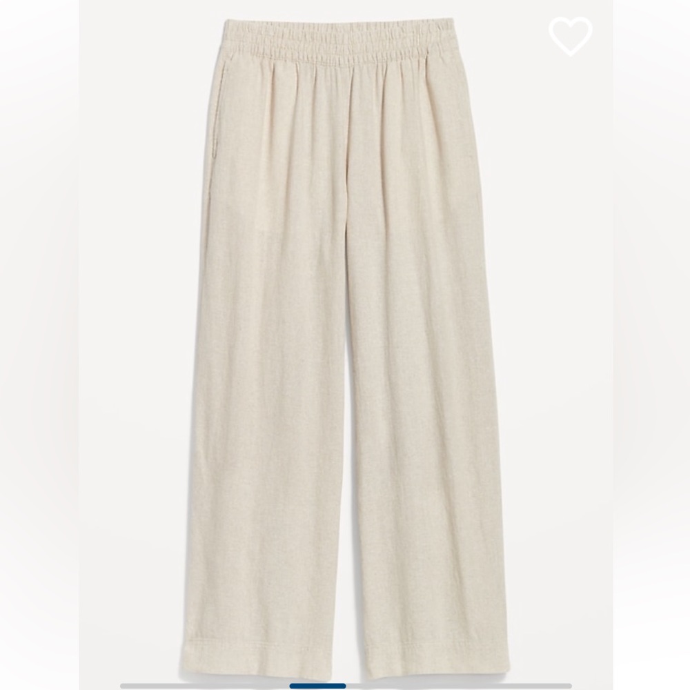 Never worn- Old Navy natural linen pants size Large